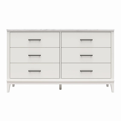 Morganfield Wide 6 Drawer Marble Top Dresser - Room & Joy 10 Morganfield Wide 6 Drawer Marble Top Dresser - Room & Joy - Image 10