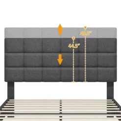 Yaheetech Upholstered Platform Bed Frame With Tufted Height Adjustable Headboard 10 Yaheetech Upholstered Platform Bed Frame With Tufted Height Adjustable Headboard -DreamNest Store GUEST 97459c35 d9b8 4523 94c3 e0eaf22238b4