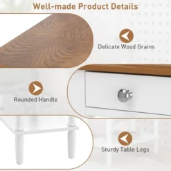 Costway 2 PCS 2-tier End Side Narrow Table Nightstand W/ Drawer For Living Room Bedroom -DreamNest Store GUEST 974acc40 08f0 4f65 9933 903c7ac5c8b2