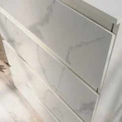 Hudson Court 4 Drawer Vertical Chest With Faux Marble Finish Pearl Oak - Sauder -DreamNest Store GUEST 977ef21f 6b01 47af ae97 969c44b851f1