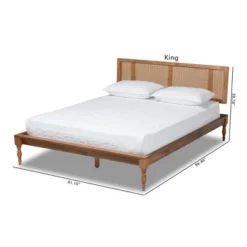 Romy Wood Platform Bed Ash Walnut - Baxton Studio -DreamNest Store GUEST 9805c245 47af 41a1 9409 60709628580c