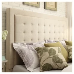 Queen Hudson Button Tufted Bed Oatmeal - Inspire Q -DreamNest Store GUEST 982da669 c1aa 4856 82bf 1a968b39b740 1