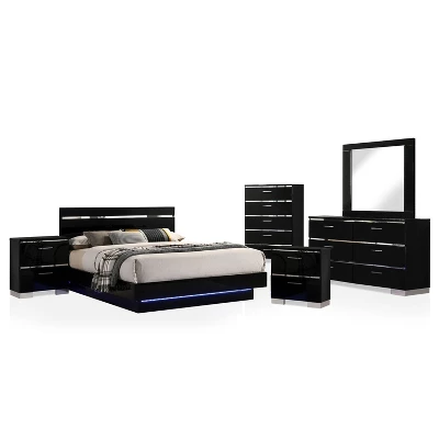 6pc Cavatao Bedroom Set With Led Light - MiBasics 5 6pc Cavatao Bedroom Set With Led Light - MiBasics - Image 5