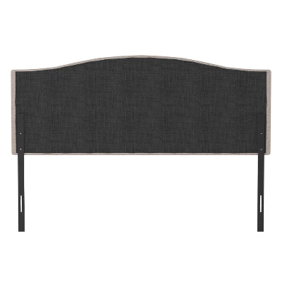 Full/Queen Provence Upholstered Arch Adjustable Tufted Headboard Linen Fabric - Hillsdale Furniture 2 Full/Queen Provence Upholstered Arch Adjustable Tufted Headboard Linen Fabric - Hillsdale Furniture - Image 2