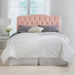 Full Tufted Headboard In Velvet Blush Pink - Skyline Furniture -DreamNest Store GUEST 98f299e5 29b2 40be 9681 c76189502fc1