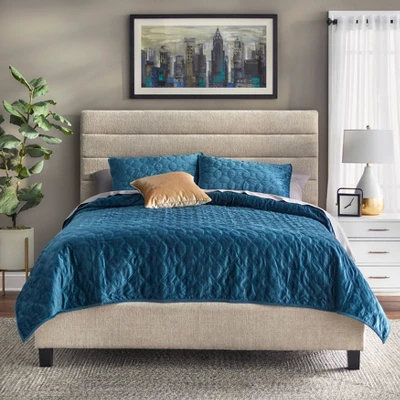 Queen Raquel Channel Upholstered Headboard - Lifestorey 2 Queen Raquel Channel Upholstered Headboard - Lifestorey - Image 2