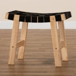 Nahla Rustic Wood Accent Bench Black/Oak Brown - Baxton Studio -DreamNest Store GUEST 992829c0 075a 412e 8ab2 bfef1851772a