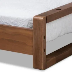 King Klara Wood Expandable Bed Frame Walnut - Baxton Studio -DreamNest Store GUEST 993b5497 3c5b 402d a4e5 71806cfd8f74