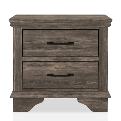 3pc Jacobi Bed With 2 Nightstands Gray - HOMES: Inside + Out 5 3pc Jacobi Bed With 2 Nightstands Gray - HOMES: Inside + Out - Image 5