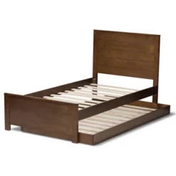 Twin Catalina Modern Classic Mission Style Finished Wood Platform Bed With Trundle - Baxton Studio -DreamNest Store GUEST 99e34561 4858 481d b81d bfba7bca5199