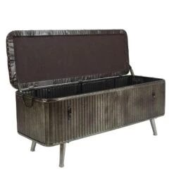 LuxenHome 47.5in. W Metal And Faux Leather Bench. -DreamNest Store GUEST 9a42a48d b7a4 41ce b80c e692ad94b3bb