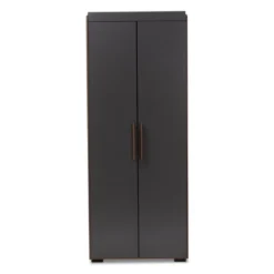 7 Shelf Wardrobe Rikke Two-Tone Wood Storage Cabinet Brown - Baxton Studio -DreamNest Store GUEST 9a48b12c f71a 4790 aa1b ae79f7dee93b