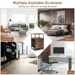 Costway 2-Drawer Dresser W/ Shelves Fabric Dresser Sturdy Steel Frame Wooden Top Rustic 14 Costway 2-Drawer Dresser W/ Shelves Fabric Dresser Sturdy Steel Frame Wooden Top Rustic -DreamNest Store GUEST 9a48c8a4 a23f 486a 9511 f4aa3fc24ac1