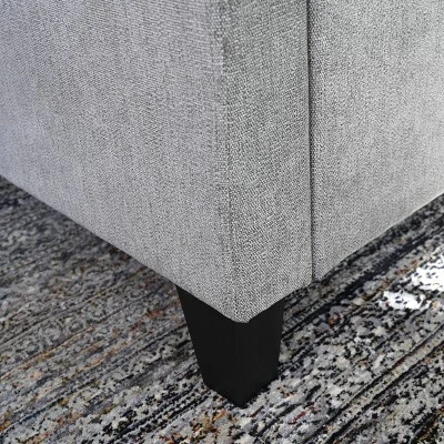 6pc Aurora Mid-Century Gray Bedroom Set With Upholstered Bed - Abbyson Living 6 6pc Aurora Mid-Century Gray Bedroom Set With Upholstered Bed - Abbyson Living - Image 6