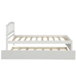 Twin Size Platform Bed Wood Bed Frame With Trundle-ModernLuxe -DreamNest Store GUEST 9b397470 4ef7 4d3b aa81 0ea83ebe48ce