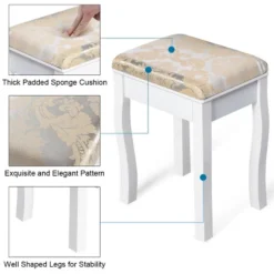 Costway Vanity Table Jewelry Makeup Desk Bench Dresser Stool -DreamNest Store GUEST 9bf23998 e814 4de9 b6fc 4e2fdba8850a