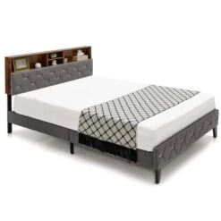 Costway Bed Frame Upholstered Platform Mattress Foundation With Storage Headboard -DreamNest Store GUEST 9c9da62f ccfc 4bd3 8ade e795ca4cab51