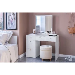 Nevada Vanity With Mirror White - Polifurniture -DreamNest Store GUEST 9cf23c0c 74b5 461e 95b0 7f92d46e4677