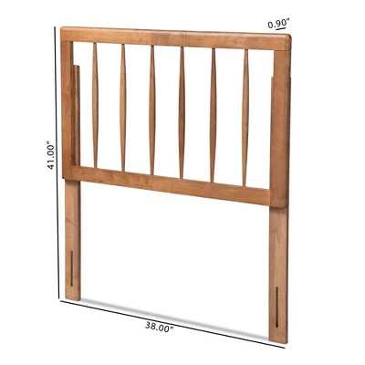 Valin Wood Headboard Walnut - Baxton Studio 5 Valin Wood Headboard Walnut - Baxton Studio - Image 5