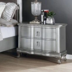 3pc Queen Bentlee Bedroom Set With 2 Nightstands Silver/Warm Gray - HOMES: Inside + Out -DreamNest Store GUEST 9d3d8668 5a58 4783 bdcf 9abfeab86528