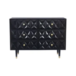 6 Drawer Geo Textured Dresser - Linon