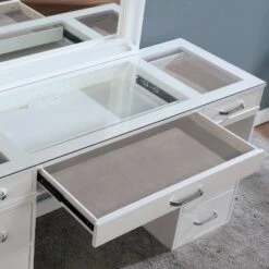 Carzen Storage Drawers Vanity Set Luminous White - MiBasics -DreamNest Store GUEST 9d9498b7 27fd 4466 8ffe 9a2c15af3b94