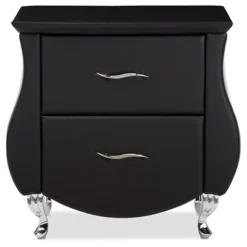 Erin Modern And Contemporary Faux Leather Upholstered Nightstand - Baxton Studio