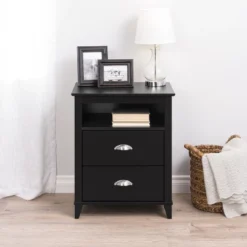 Yaletown 2 - Drawer Tall Nightstand - Prepac -DreamNest Store GUEST 9ed21ed5 ce47 4508 90d2 5f84c2d531e6