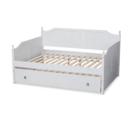 Full Millie Wood Daybed With Trundle White - Baxton Studio 10 Full Millie Wood Daybed With Trundle White - Baxton Studio -DreamNest Store GUEST 9f08ddcb cfc1 4f9a a18a 76f14a48bdc2