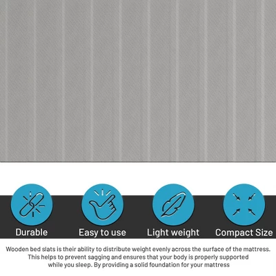 Continental Sleep, 0.75-Inch Heavy Duty Mattress Support Wooden Bunkie Board/Slats With Covered 3 Continental Sleep, 0.75-Inch Heavy Duty Mattress Support Wooden Bunkie Board/Slats With Covered - Image 3