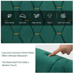 Costway Upholstered Platform Bed Frame Adjustable Headboard Footboard Modern Green 15 Costway Upholstered Platform Bed Frame Adjustable Headboard Footboard Modern Green -DreamNest Store GUEST 9f543863 fcc4 428e a634 9d5bbf66cd6d