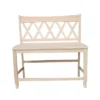 24" Double X Back Bench Seat Height Unfinished - International Concepts