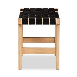 Nahla Rustic Wood Accent Bench Black/Oak Brown - Baxton Studio -DreamNest Store GUEST 9fea177b b683 432c a142 92096bcb7619