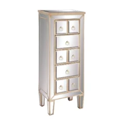 Glam Mirrored Tall 8 Drawer Chest Beige - Olivia & May -DreamNest Store GUEST a02ce7f3 2d32 471a a717 4ad80d24e0a7