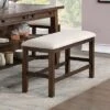 Foret Padded Counter Height Bench Rustic Oak/Beige - HOMES: Inside + Out