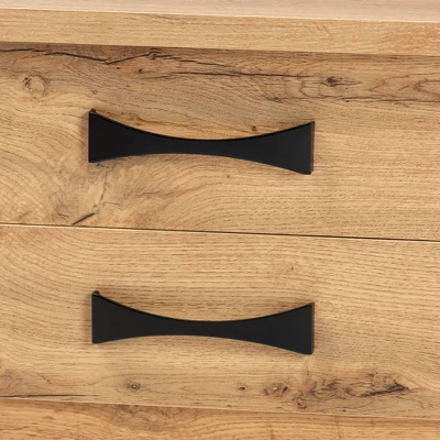 Colburn Wood 2 Drawer Nightstand Oak Brown - Baxton Studio 3 Colburn Wood 2 Drawer Nightstand Oak Brown - Baxton Studio - Image 3