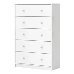 Wood Portland 5 Drawer Chest In White-Tvilum -DreamNest Store GUEST a101c916 35bb 48a8 9904 dd0436c46fb5