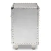 2 Drawer Davet Metal Nightstand Silver - Baxton Studio