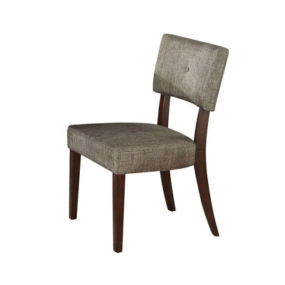 Se Of 2 20" Drake Dining Chairs Gray Fabric/Espresso - Acme Furniture 3 Se Of 2 20" Drake Dining Chairs Gray Fabric/Espresso - Acme Furniture - Image 3