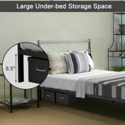 Costway Twin/Full Metal Bed Platform Frame Heavy Duty Mattress Foundation W/Headboard -DreamNest Store GUEST a3a25c53 62f9 4ed3 a307 d4214aa9b2a9