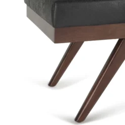 48" Nadine Mid Century Ottoman Bench Faux Air Leather - Wyndenhall -DreamNest Store GUEST a3b4bbe9 c40c 45dd bc3c 248fa780bdd0