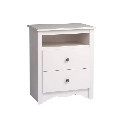 Tall 2 - Drawer Nightstand With Open Shelf - Prepac 9 Tall 2 - Drawer Nightstand With Open Shelf - Prepac - Image 9