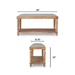 Graydon Upholstered Bench Distressed Natural - Finch -DreamNest Store GUEST a3c6cab9 8663 4683 855e e52afdfe3648