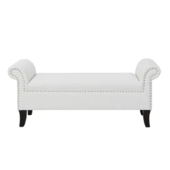 Jennifer Taylor Home Kathy Roll Arm Entryway Accent Bench -DreamNest Store GUEST a42390e8 2345 4eeb bd9f 1d8d11574e71