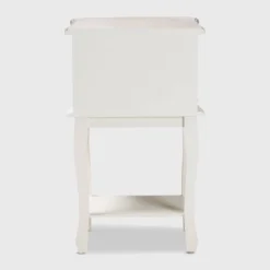 Amalie 2 Drawer Wood Nightstand White/Oak - Baxton Studio -DreamNest Store GUEST a44aebcf c512 420c 943d 2e0e81ac0fa4