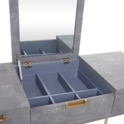 Contemporary Wood Console Table Dressing Table Desk With Mirror And Stool Set - Olivia & May -DreamNest Store GUEST a44d40bb 20d7 4b02 9a79 50dbdb7f8a50