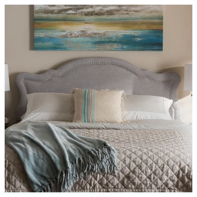 Queen Avery Modern And Contemporary Fabric Headboard Gray - Baxton Studio 4 Queen Avery Modern And Contemporary Fabric Headboard Gray - Baxton Studio - Image 4