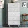 Elizabeth 5 Drawer Dresser Dove Gray - CosmoLiving By Cosmopolitan