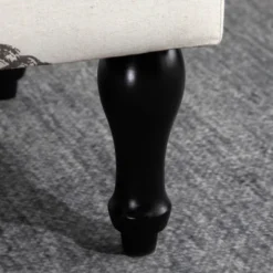 HOMCOM Linen-Touch Upholstered Fabric Ottoman Bench Bed Stool For Bedroom, Entryway, Living Room 8 HOMCOM Linen-Touch Upholstered Fabric Ottoman Bench Bed Stool For Bedroom, Entryway, Living Room -DreamNest Store GUEST a4aa74ba f835 481f b861 bc2311364156