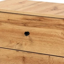 Decon Wood 3 Drawer Storage Chest Oak Brown - Baxton Studio -DreamNest Store GUEST a636851b 692c 43db b9be 1c1ae19e2d6a